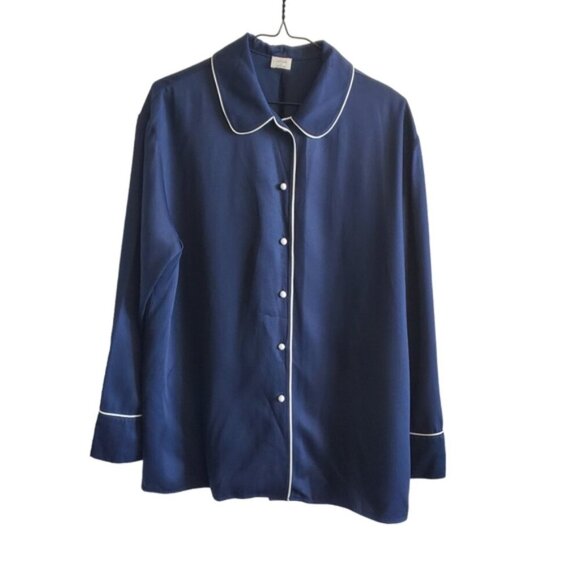 Wilfred Char Pure Indigo Oversized Fit Blouse Size S - Picture 1 of 7
